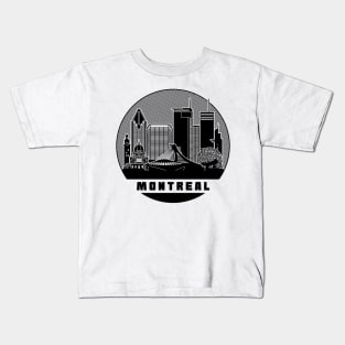 Montreal Canada Skyline Kids T-Shirt